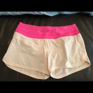Light pink Lululemon  4” speed Up shorts